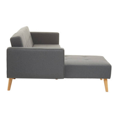 Grey Linen Corner Sofa Bed, Hansa Hagen