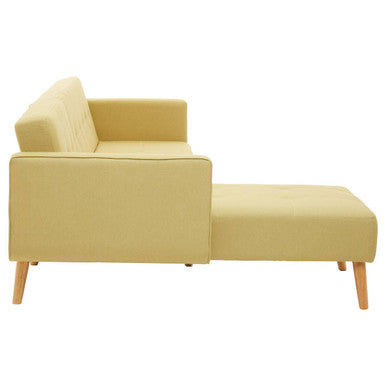Olive Linen Corner Sofa Bed, Hansa Hagen