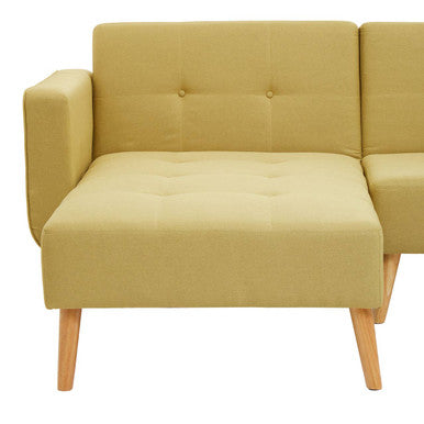 Olive Linen Corner Sofa Bed, Hansa Hagen