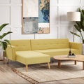 Olive Linen Corner Sofa Bed, Hansa Hagen