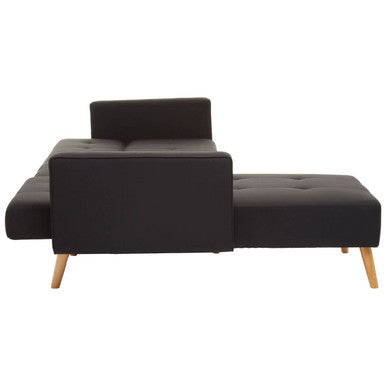 Black Linen Corner Sofa Bed, Hansa Hagen