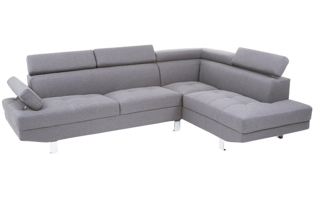 Grey Linen Corner Sofa, Hanover