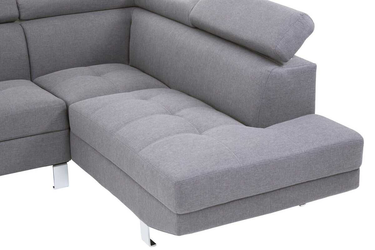 Grey Linen Corner Sofa, Hanover