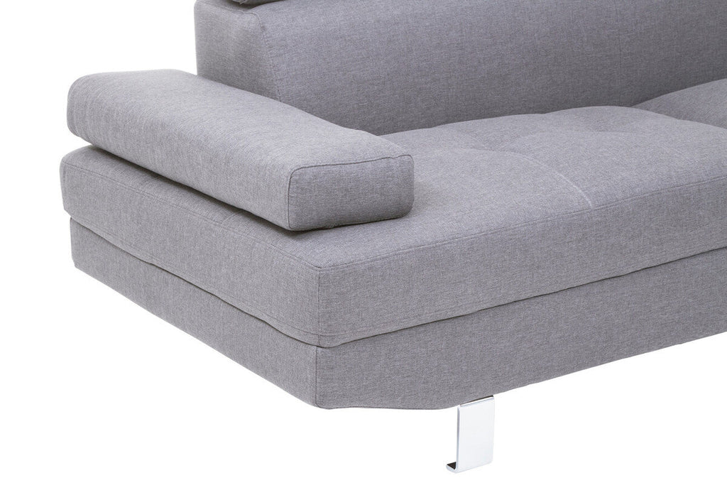 Grey Linen Corner Sofa, Hanover