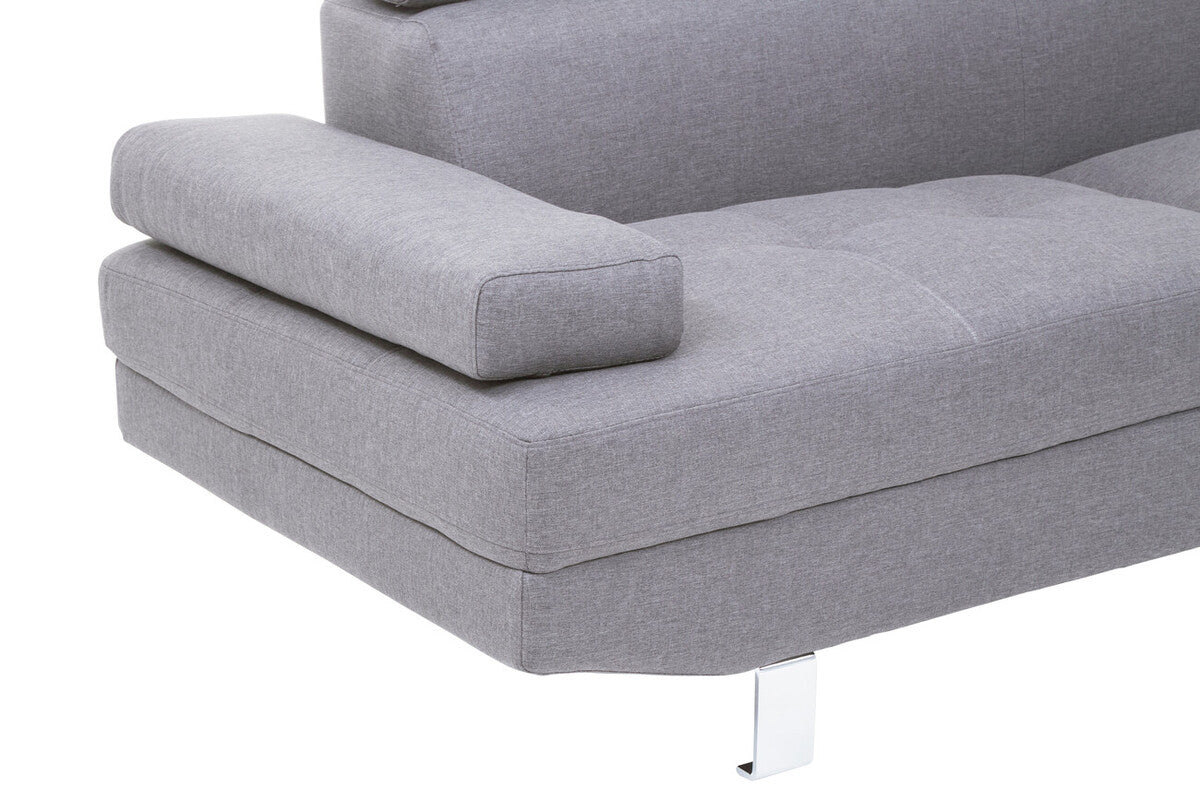 Grey Linen Corner Sofa, Hanover