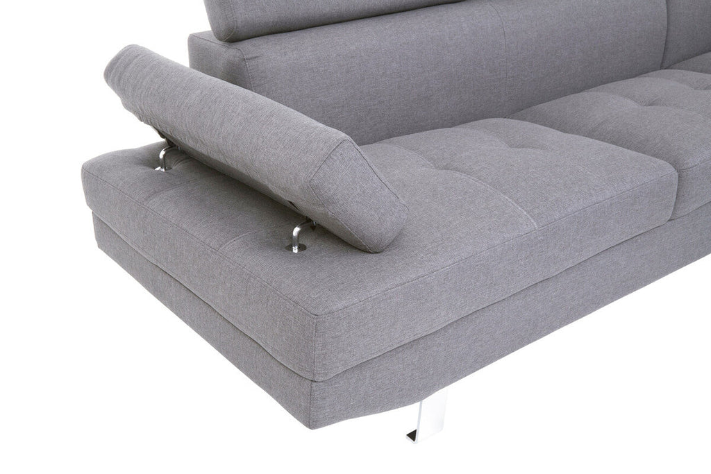 Grey Linen Corner Sofa, Hanover