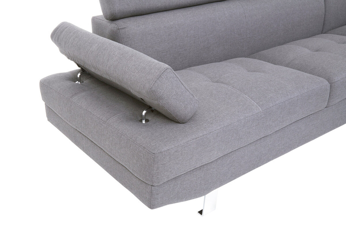 Grey Linen Corner Sofa, Hanover