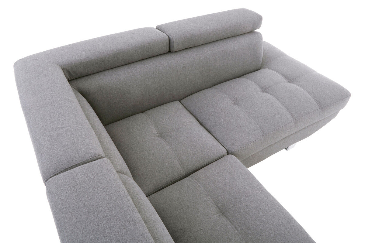 Grey Linen Corner Sofa, Hanover
