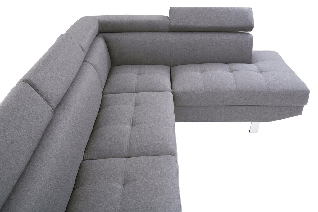 Grey Linen Corner Sofa, Hanover