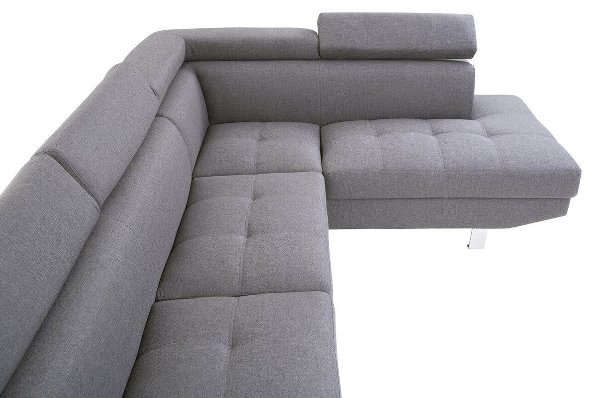Grey Linen Corner Sofa, Hanover