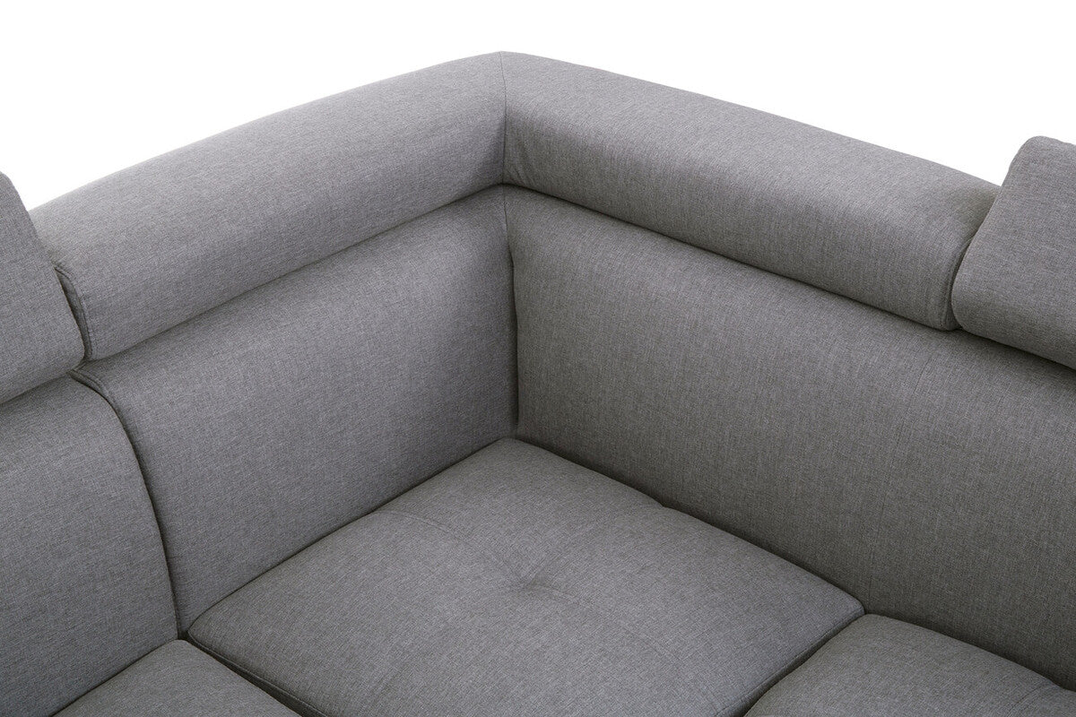 Grey Linen Corner Sofa, Hanover