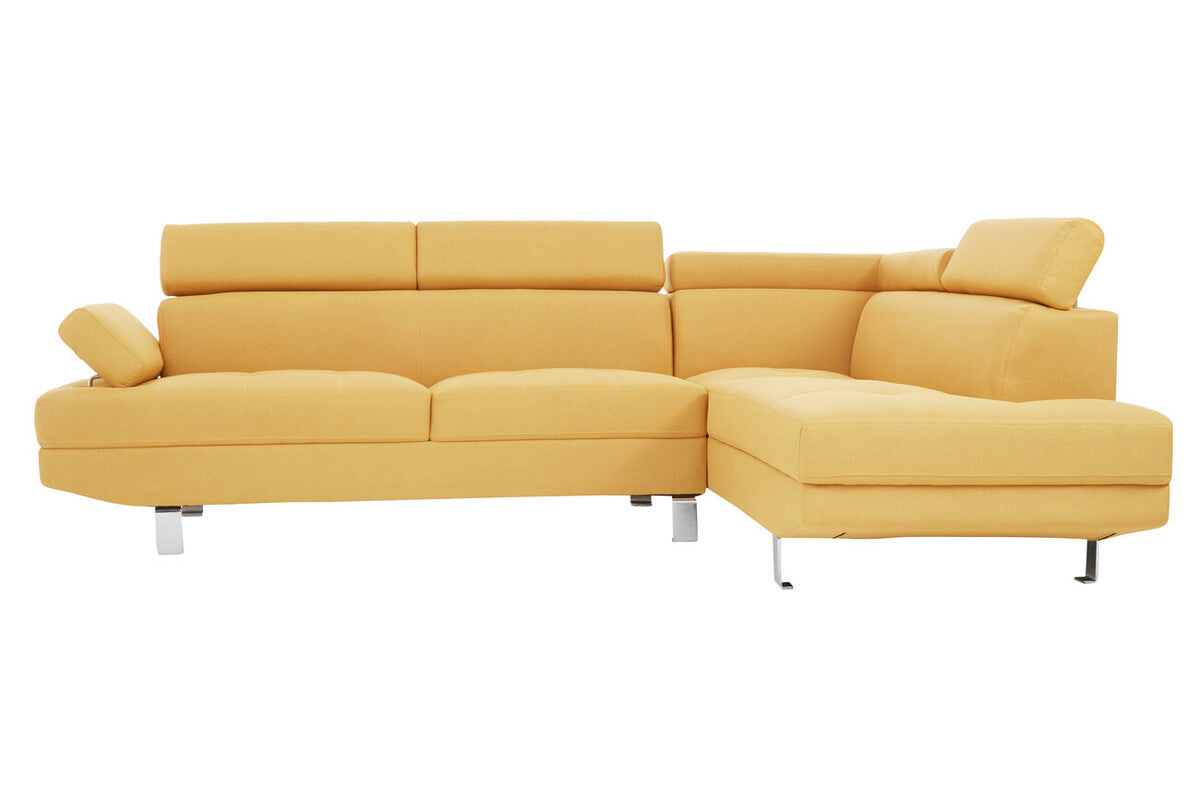 Ochre Linen Corner Sofa, Hanover