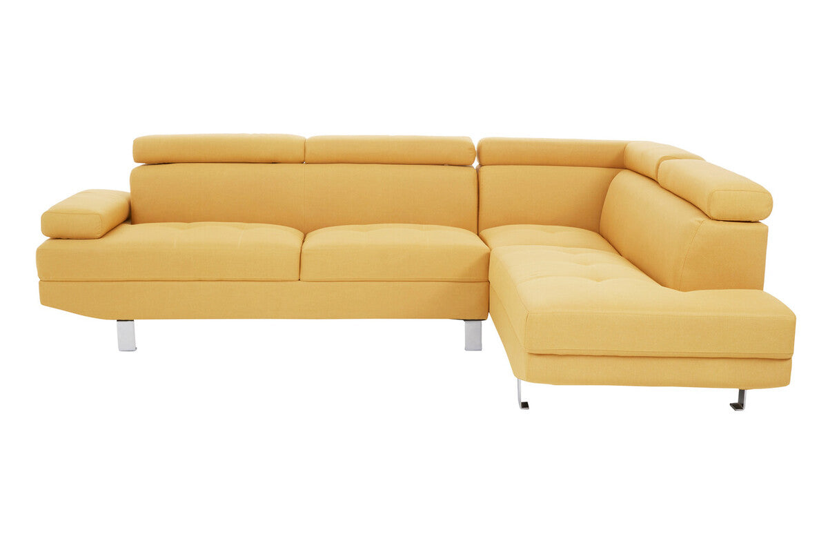 Ochre Linen Corner Sofa, Hanover