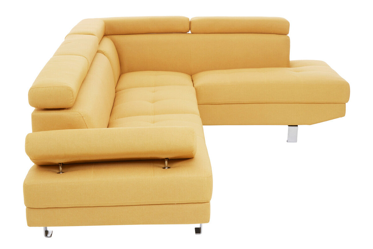 Ochre Linen Corner Sofa, Hanover