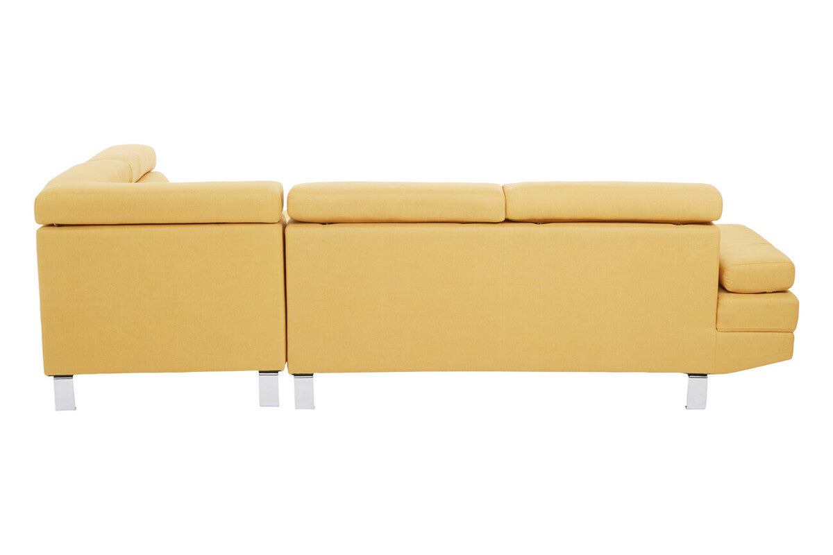 Ochre Linen Corner Sofa, Hanover