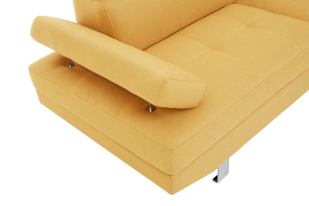 Ochre Linen Corner Sofa, Hanover