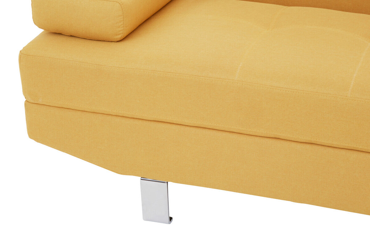 Ochre Linen Corner Sofa, Hanover
