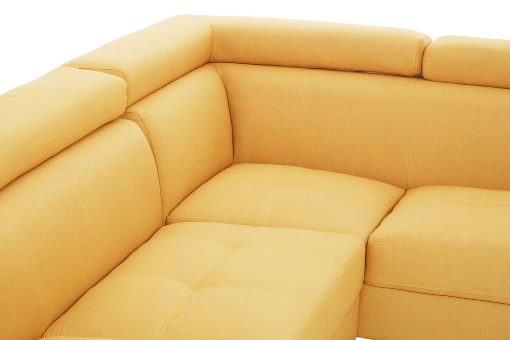 Ochre Linen Corner Sofa, Hanover