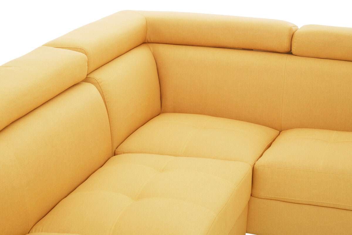 Ochre Linen Corner Sofa, Hanover