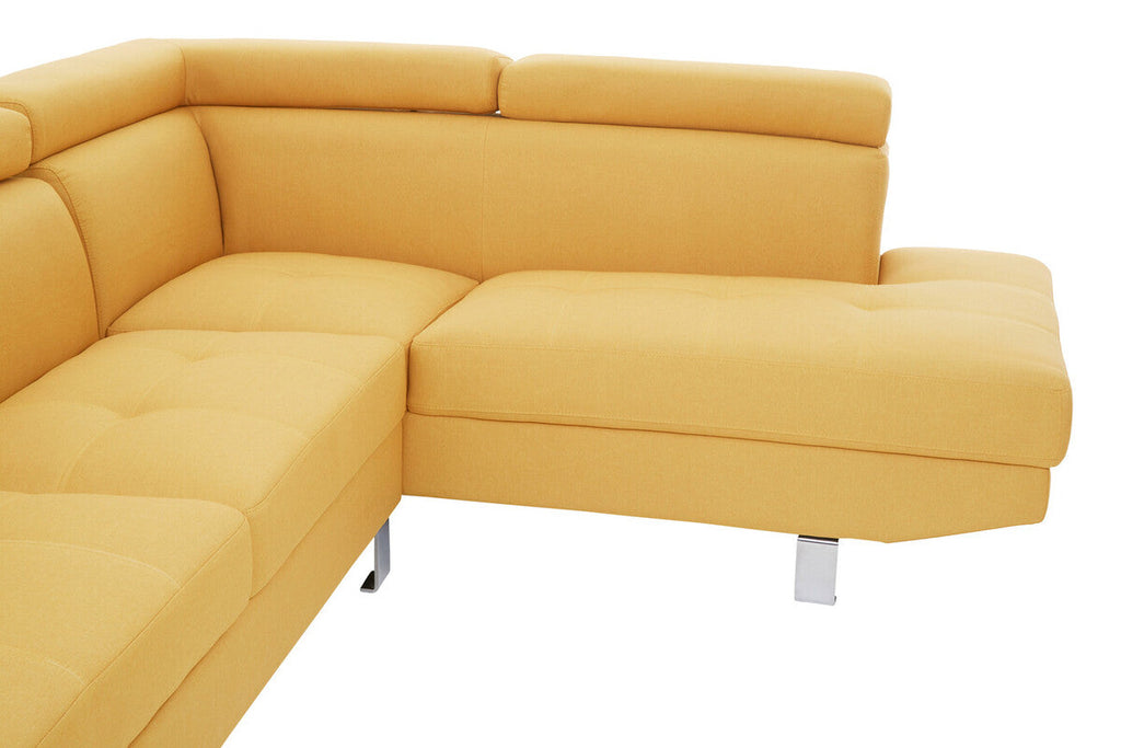 Ochre Linen Corner Sofa, Hanover