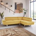 Ochre Linen Corner Sofa, Hanover