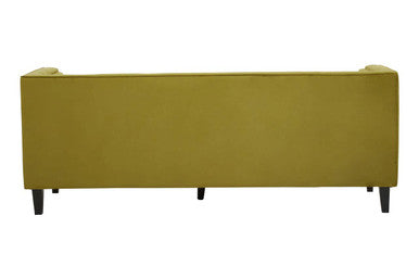 3 Seat Olive Velvet Sofa, Helia