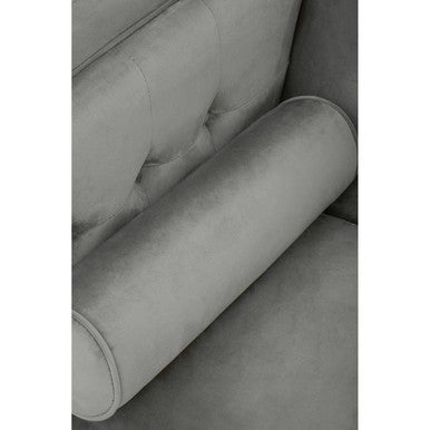 3 Seat Grey Velvet Sofa, Helia