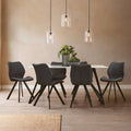 Weston Marble Dining Table With 6 Chairs Set