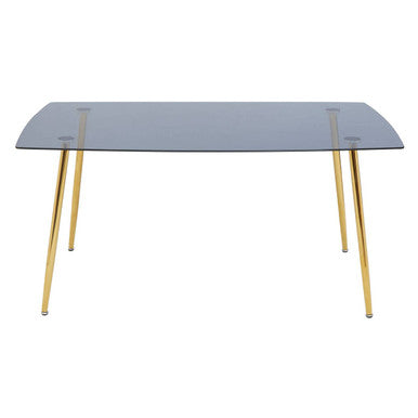 Smoked Glass Top & Slanted Legs Coffee Table With 6 Chairs Set, Wimslow