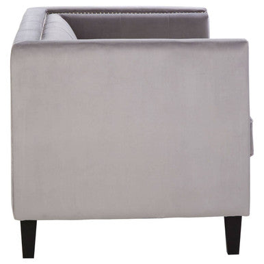 2 Seat Grey Velvet Sofa, Felisa