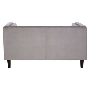 2 Seat Grey Velvet Sofa, Felisa