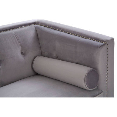 2 Seat Grey Velvet Sofa, Felisa