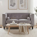 2 Seat Grey Velvet Sofa, Felisa