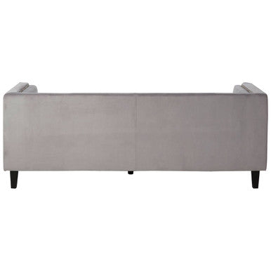 3 Seat Grey Velvet Sofa, Felisa