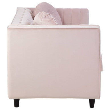 2 Seat Pink Velvet Sofa, Farah