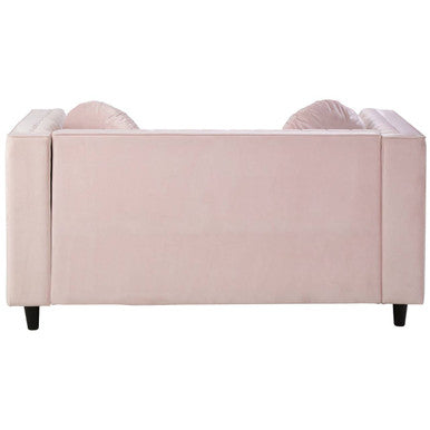 2 Seat Pink Velvet Sofa, Farah
