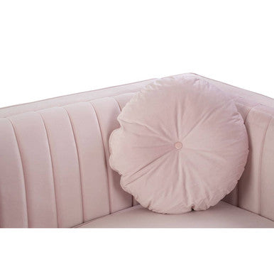 2 Seat Pink Velvet Sofa, Farah