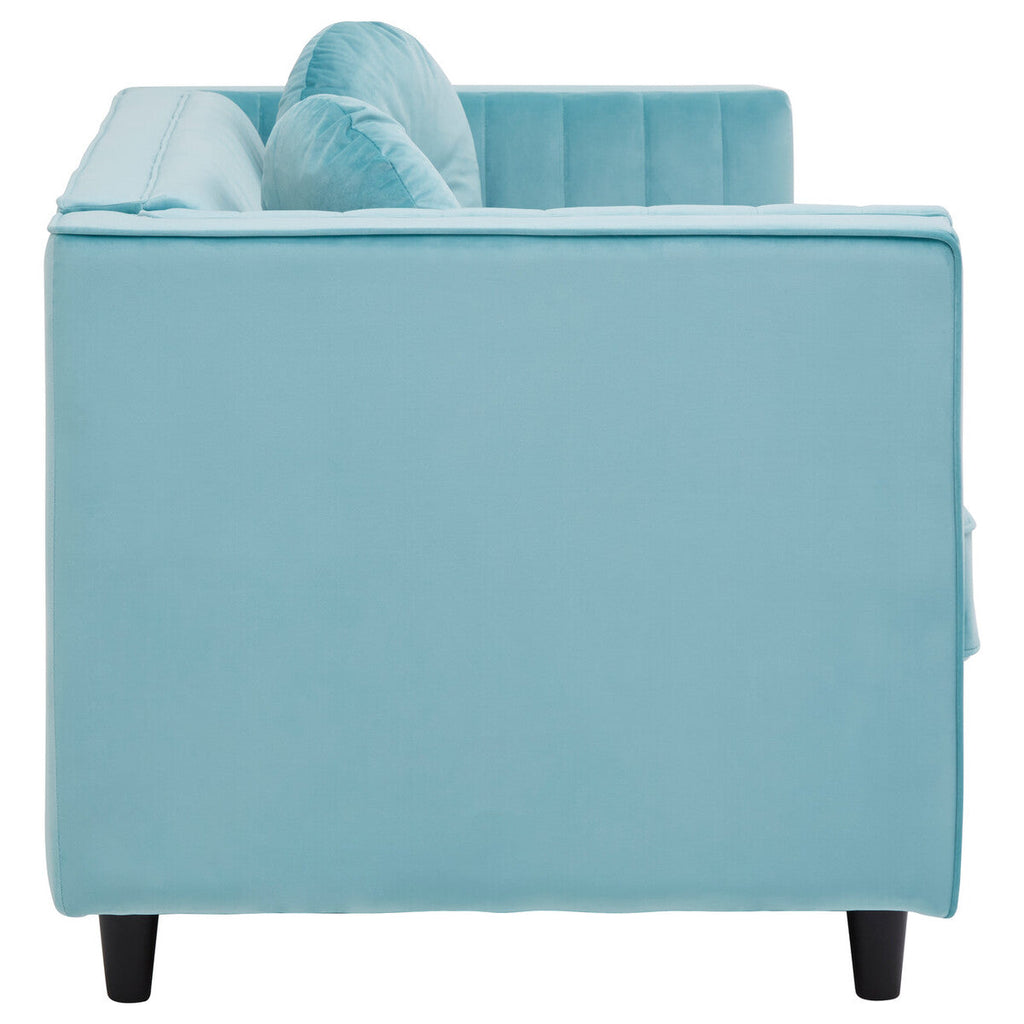 2 Seat Green Velvet Sofa, Farah