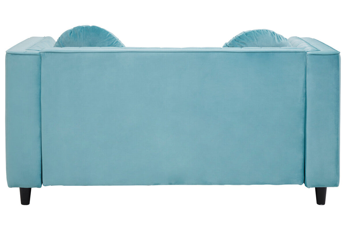 2 Seat Green Velvet Sofa, Farah