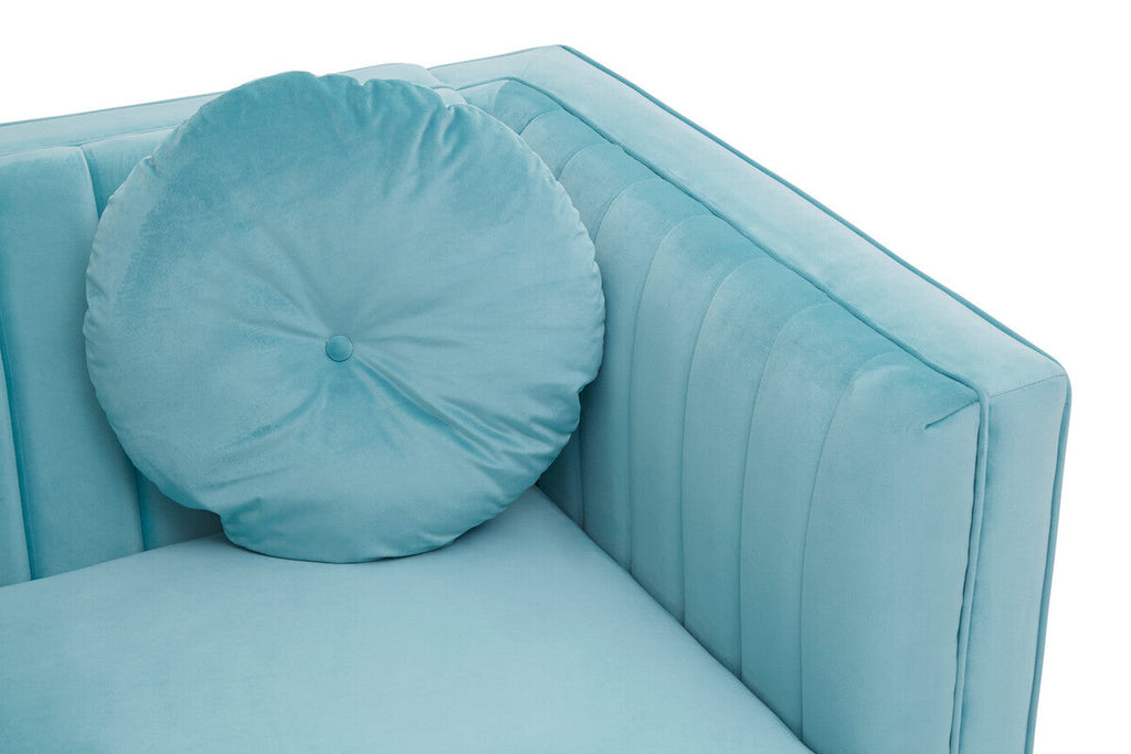 2 Seat Green Velvet Sofa, Farah