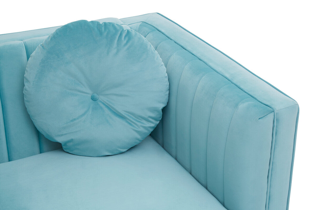 2 Seat Green Velvet Sofa, Farah