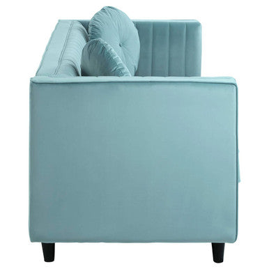 3 Seat Pastel Green Velvet Sofa, Farah