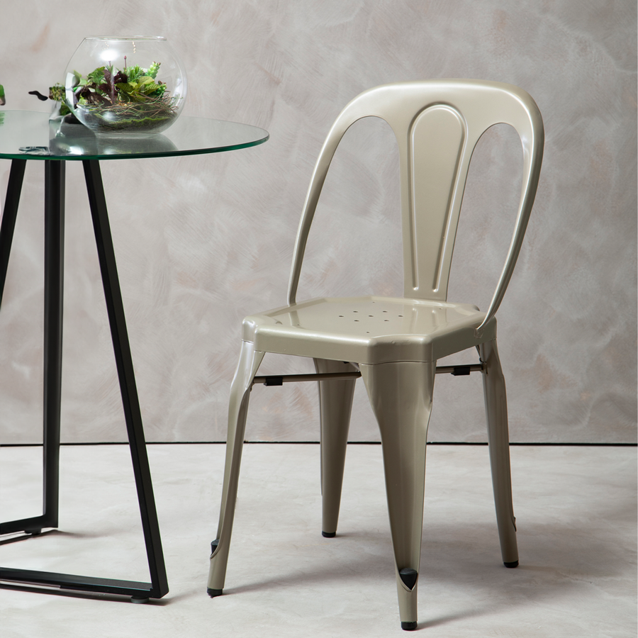 Grange Champagne Metal Chair