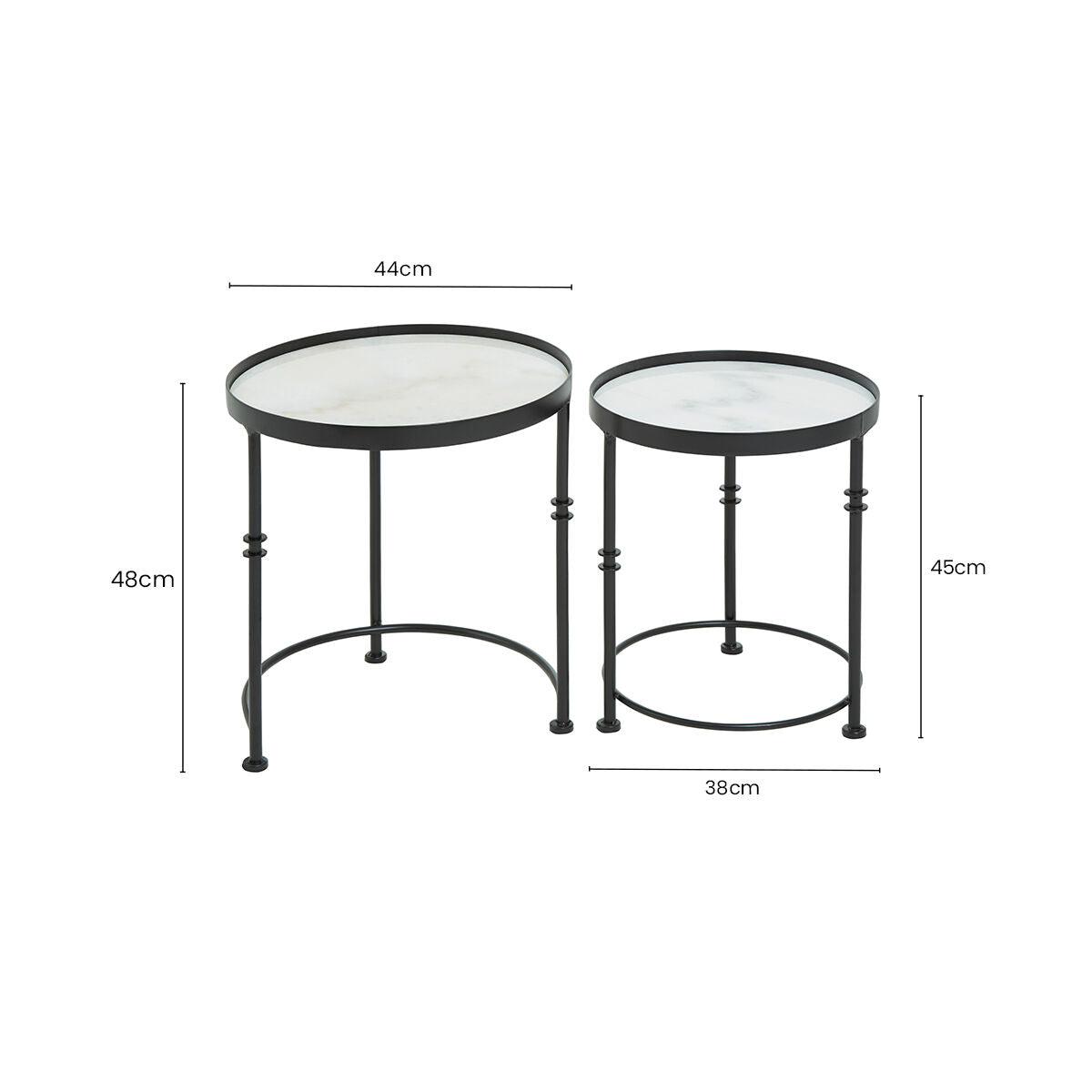 Arcana Set Of 2 Round Side Tables