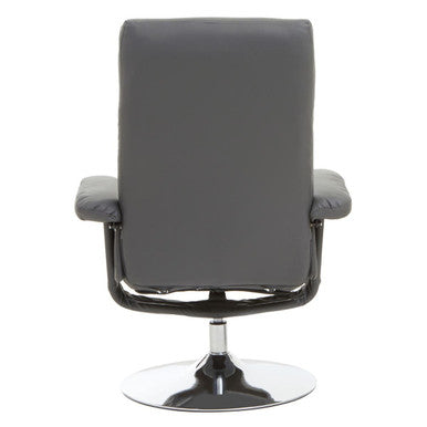 Denton Grey Leather Reclining Chair
