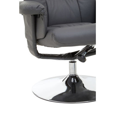 Denton Grey Leather Reclining Chair