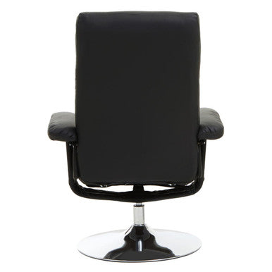 Denton Black Leather Reclining Chair