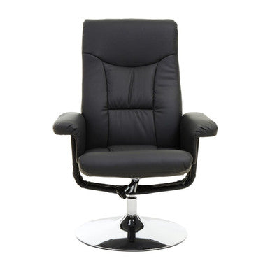 Denton Black Leather Reclining Chair
