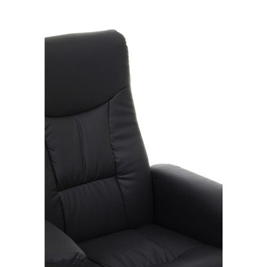 Denton Black Leather Reclining Chair