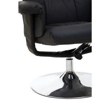 Denton Black Leather Reclining Chair